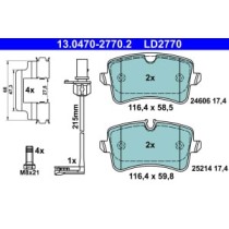 Set placute frana,frana disc ATE