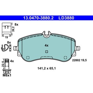 Set placute frana,frana disc ATE