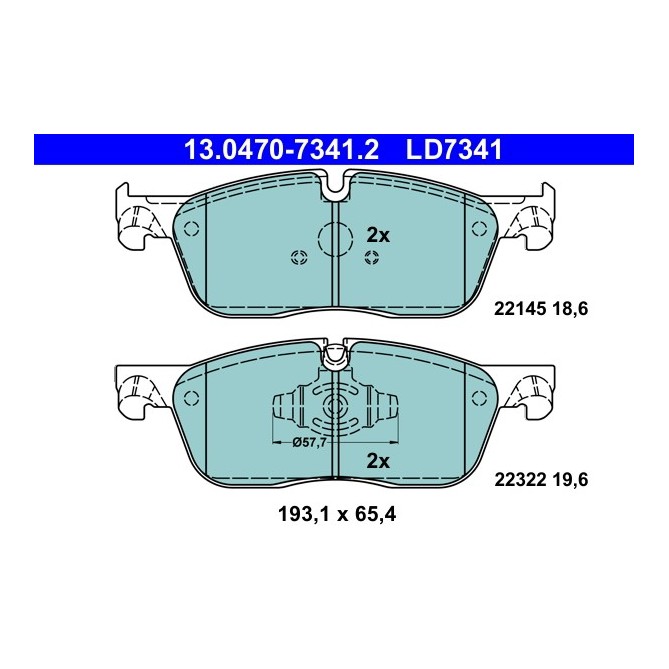 Set placute frana,frana disc ATE