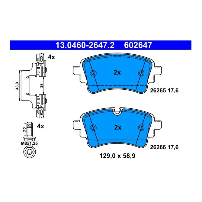 Set placute frana,frana disc ATE