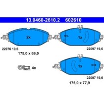 Set placute frana,frana disc ATE