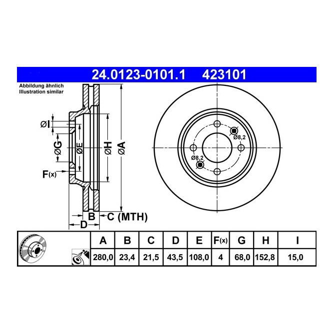 Disc frana ATE