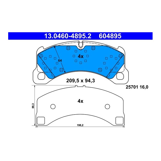 Set placute frana,frana disc ATE