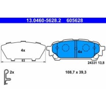 Set placute frana,frana disc ATE