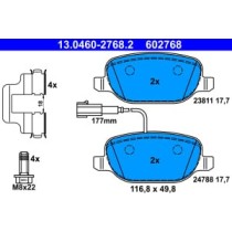 Set placute frana,frana disc ATE