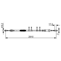 Cablu, frana de parcare BOSCH