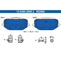 Set placute frana,frana disc ATE