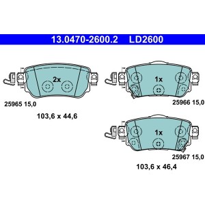 Set placute frana,frana disc ATE