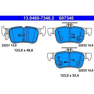 Set placute frana,frana disc ATE