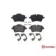 Set placute frana fata BREMBO cu accesorii suruburi etrier MINI R52 R56 R57 R58 R59 CLUBMAN 1.6 1.6D 2.0D 04.04-10.16