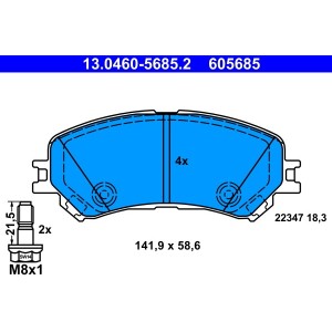 Set placute frana,frana disc ATE