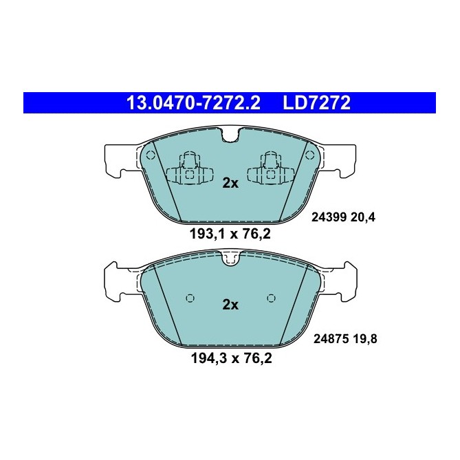 Set placute frana,frana disc ATE