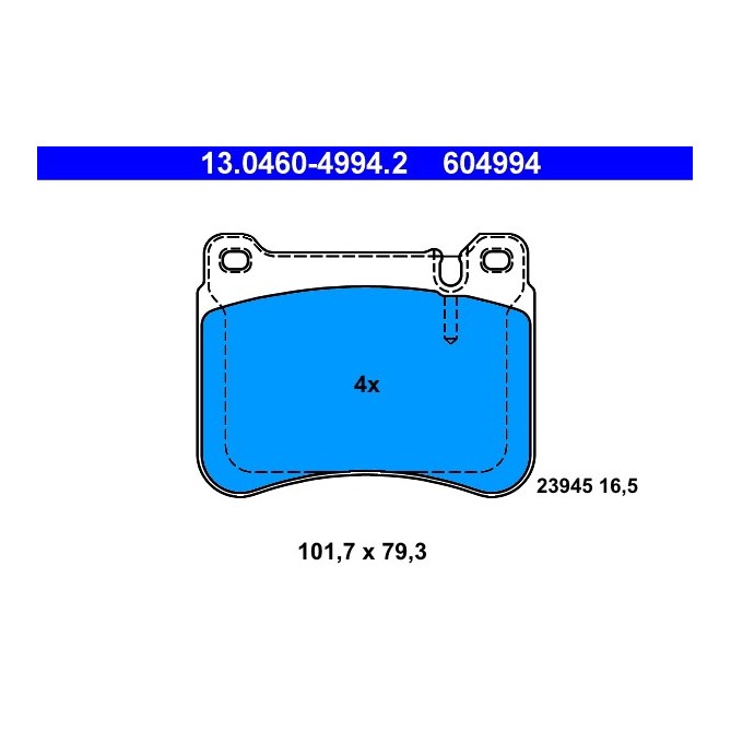 Set placute frana,frana disc ATE