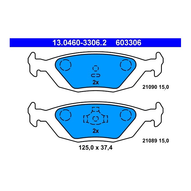 Set placute frana,frana disc ATE