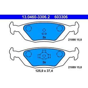 Set placute frana,frana disc ATE