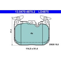 Set placute frana,frana disc ATE