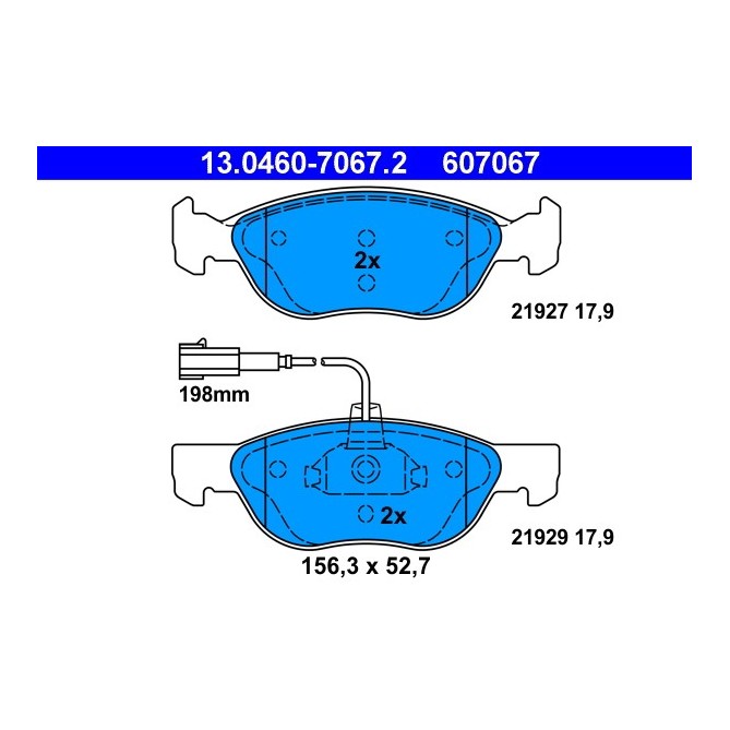 Set placute frana,frana disc ATE