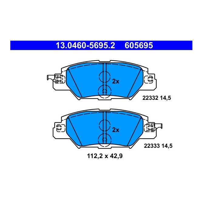 Set placute frana,frana disc ATE