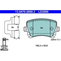 Set placute frana,frana disc ATE