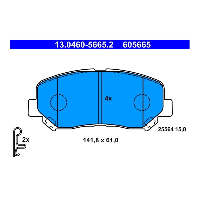 Set placute frana,frana disc ATE