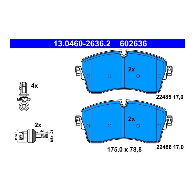 Set placute frana,frana disc ATE