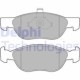 Set plăcuțe frână față DELPHI FIAT PUNTO 1.2-1.9D 09.99-03.12 53mm înălțime 156mm lățime 17mm grosime fără senzor uzură