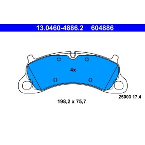 Set placute frana,frana disc ATE