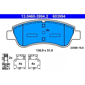 Set placute frana,frana disc ATE