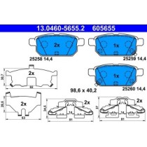 Set placute frana,frana disc ATE