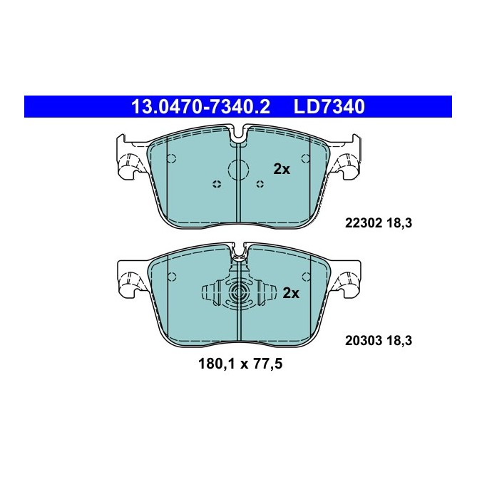 Set placute frana,frana disc ATE