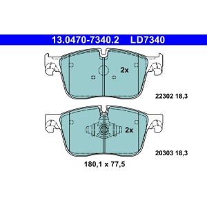 Set placute frana,frana disc ATE