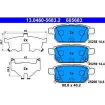 Set placute frana,frana disc ATE