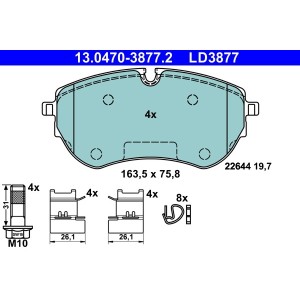 Set placute frana,frana disc ATE