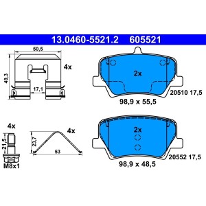 Set placute frana,frana disc ATE