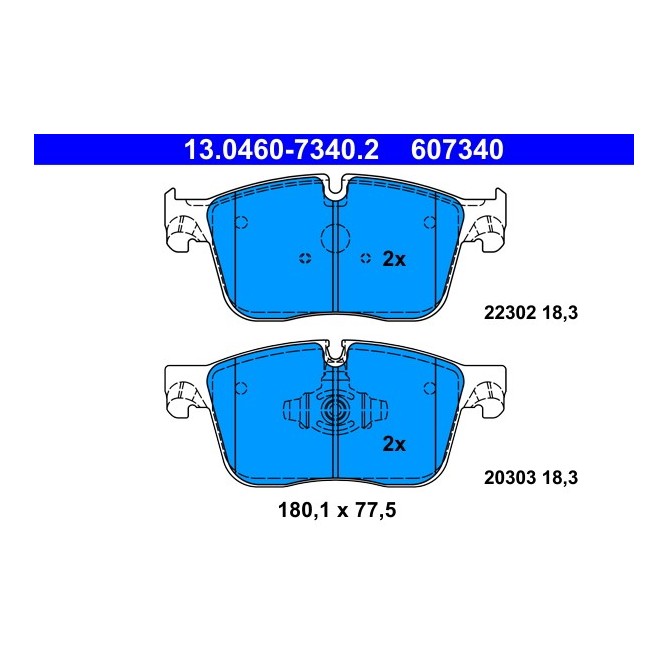 Set placute frana,frana disc ATE