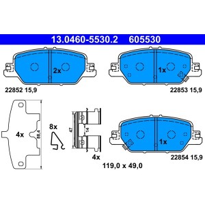 Set placute frana,frana disc ATE