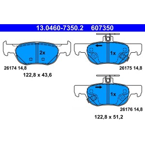 Set placute frana,frana disc ATE