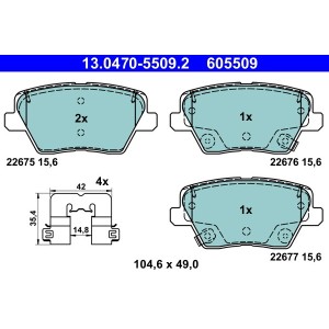 Set placute frana,frana disc ATE