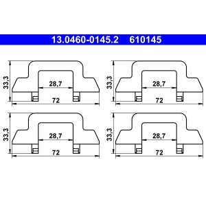 Set accesorii, placute frana ATE