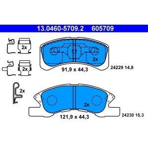 Set placute frana,frana disc ATE