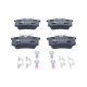 Set placute frana Spate ATE cu suplimente suruburi etrier pentru NISSAN MICRA III PEUGEOT 405 I RENAULT MEGANE I II TWINGO II 1.2-2.9