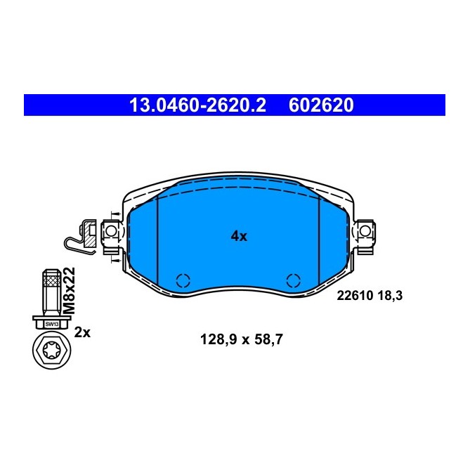 Set placute frana,frana disc ATE