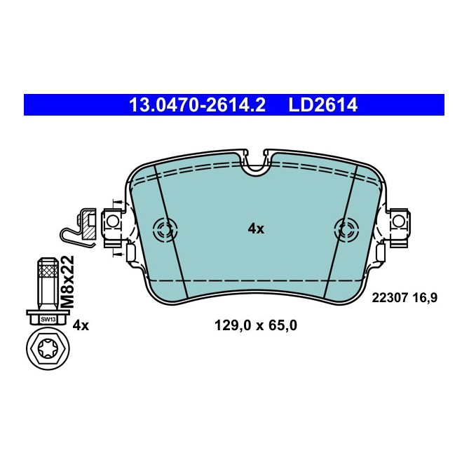 Set placute frana,frana disc ATE