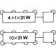 Modul semnalizare HELLA 24V 4 pini intrerupator indicator trafic Mercedes Tourino Touro 01.96- electric 4+1(10)x21W