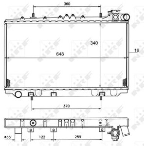 Radiator, racire motor NRF