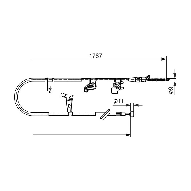 Cablu, frana de parcare BOSCH