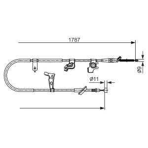 Cablu, frana de parcare BOSCH