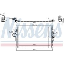 Intercooler, compresor NISSENS