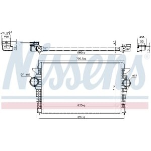 Intercooler, compresor NISSENS