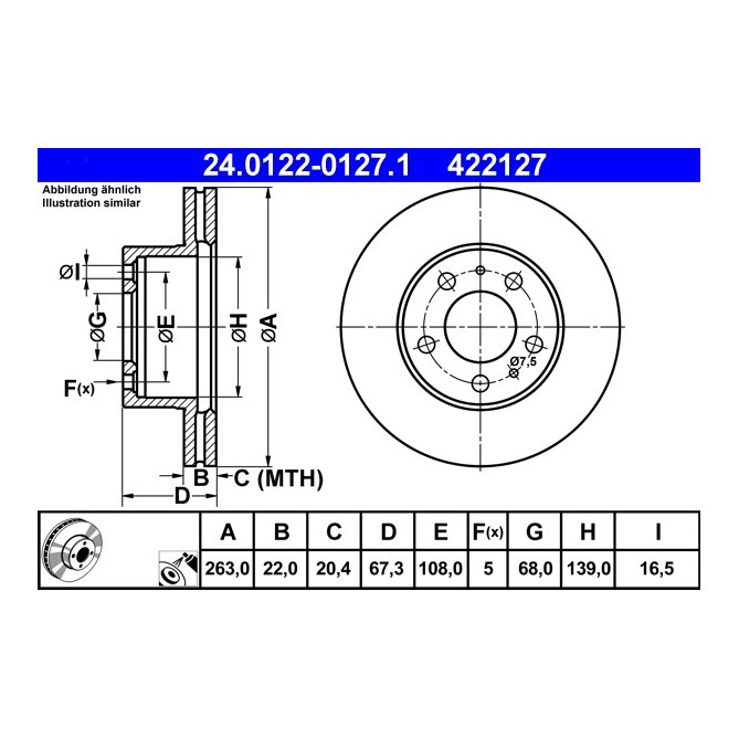 Disc frana ATE